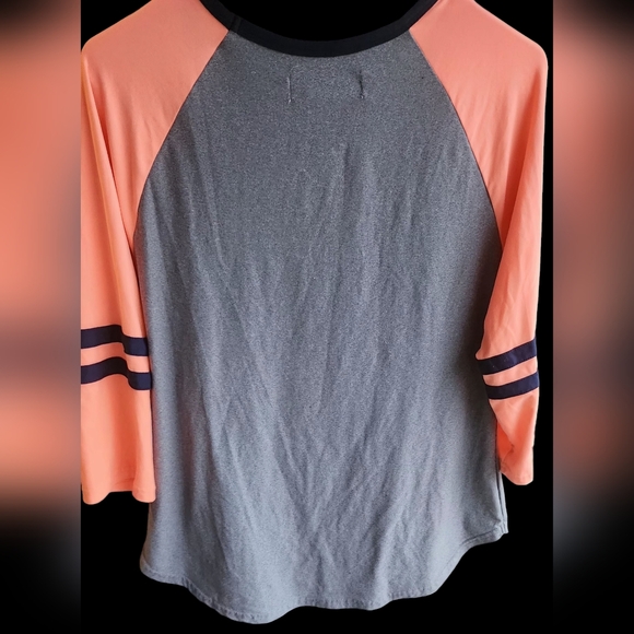 No Boundaries Juniors Orange Gray baseball  tshirt xxl - Picture 2 of 4